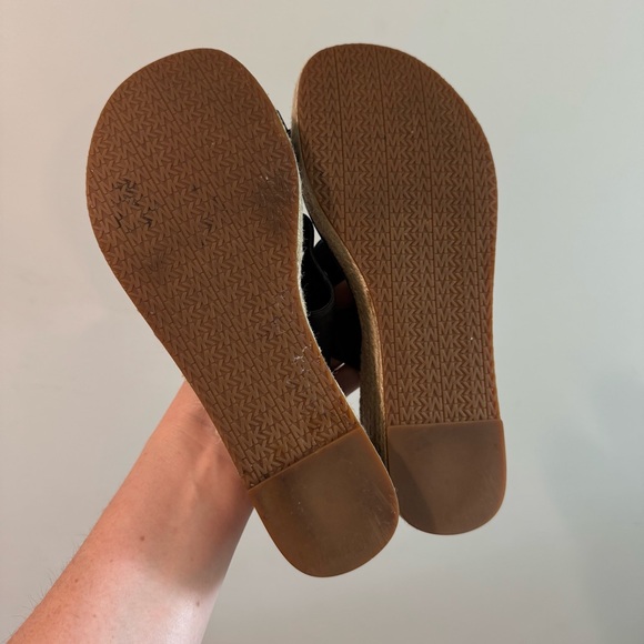 Michael Michael Kors Sidney Espadrille Wedge Slide Sandal in Black 7.5 - Picture 8 of 10